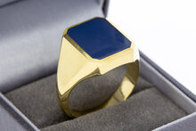 14 Karat Siegelring mit Schichtstein - 22,2 mm