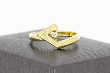 Diamantring 14 Karat Gold - 18,1 mm