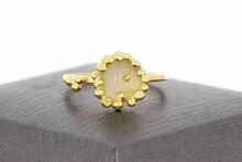 14 Karat Gold Fantasy Emaille Ring - 17,6 mm