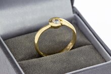 Ring aus 585 Gold mit Zirkonia - 18,1 mm