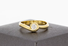 Ring aus 585 Gold mit Zirkonia - 18,1 mm
