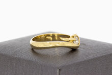 Ring aus 585 Gold mit Zirkonia - 18,1 mm