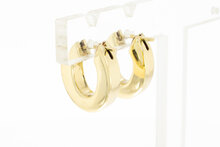 Ovale Ohrringe 14 Karat Gold - 1,5 cm