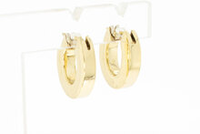 Ovale Ohrringe 14 Karat Gold - 1,5 cm