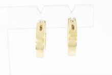 Ovale Ohrringe 14 Karat Gold - 1,5 cm