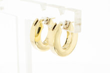 Ovale Ohrringe 14 Karat Gold - 1,5 cm