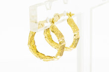 750 bicolor Goldene Kreolen - 1,6 cm