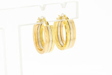 Kreolen 18 Karat bicolor Gold - 1,4 cm