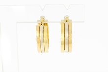 Kreolen 18 Karat bicolor Gold - 1,4 cm