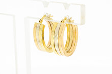 Kreolen 18 Karat bicolor Gold - 1,4 cm