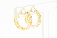 14 Karat Gelb Goldene Creolen - 2 cm