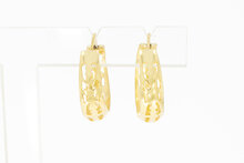 14 Karat Gelb Goldene Creolen - 2 cm