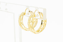 14 Karat Gelb Goldene Creolen - 2 cm