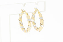 Bicolor Gold-Creolen 14 Karat - 2,1 cm