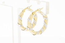 Bicolor Gold-Creolen 14 Karat - 2,1 cm