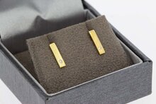 Diamant Ohrstecker 14 Karat Gold - 1 cm