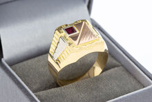 Rubin Ring 18 Karat Gold - 20,5 mm