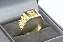 14 Karat Rolex Stil Goldring - 19,1 mm