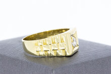 14 Karat Rolex Stil Goldring - 19,1 mm