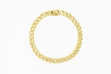 Panzer Armband 14 Karat Geldgold - 19,5 cm