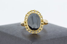14 Karat Gold Retro H&auml;matit Ring - 18,1 mm