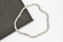 750 Wei&szlig;gold Damen Halskette - 43,6 cm