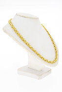 18 Karat Gold Flache K&ouml;nigskette - 63,8 cm