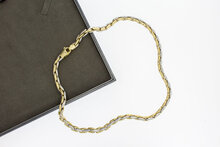 Zweifarbige 585 Gold Anker Kette - 45,5 cm