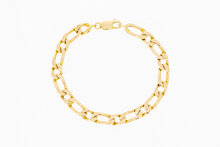 Figaro Goldarmband 18 Karat - 19,5 cm
