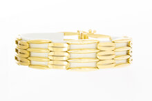 18 Karat Gold breites Barrenarmband - 20,1 cm