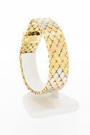 14 Karat Tricolor Gold Armband - 20 cm