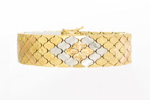 14 Karat Tricolor Gold Armband - 20 cm