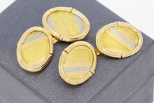 Ovale Manschettenkn&ouml;pfe aus 18 Karat Gold