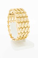 750 Gold breites Vintage Gliederarmband - 19,1 cm