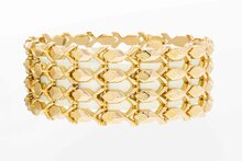 750 Gold breites Vintage Gliederarmband - 19,1 cm