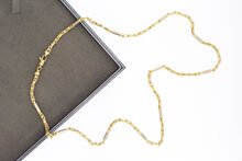 14 Karat bicolor K&ouml;nigskette - 63 cm