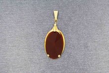 Vintage Karneol Gold Anh&auml;nger 14 Karat - 4 cm