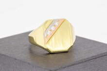 585 Gold Statementring mit Zirkonia - 19,4 mm