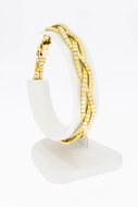 14 Karat Gold geflochtenes Cube Armband - 19,7 cm