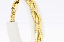 14 Karat Gold geflochtenes Cube Armband - 19,7 cm