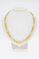 Figaro Halskette 750 Gold - 55,5 cm