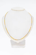 18 Karat tricolor Falkenaugekette - 59,8 cm