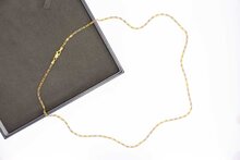 18 Karat tricolor Falkenaugekette - 59,8 cm