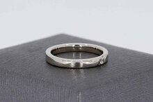 18 Karat Wei&szlig;gold Ring mit Diamant - 16,1 mm