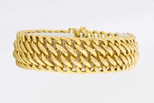 18 Karat Gelbgold Panzer Armband - 19,7 cm