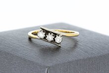 14 Karat Gold Diamant Ring - 16,5 mm