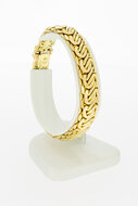14 Karat Gold Breites Armband - 18,4 cm