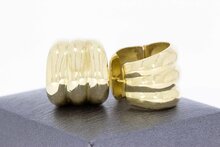 Kurvenreiche 585 Gold Creolen - 1,8 cm