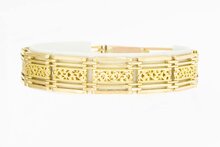 585 Gold Retro Armband mit Diamant - 19,8 cm