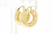 Brede 14 Karaat gouden Creolen - 2,2 cm